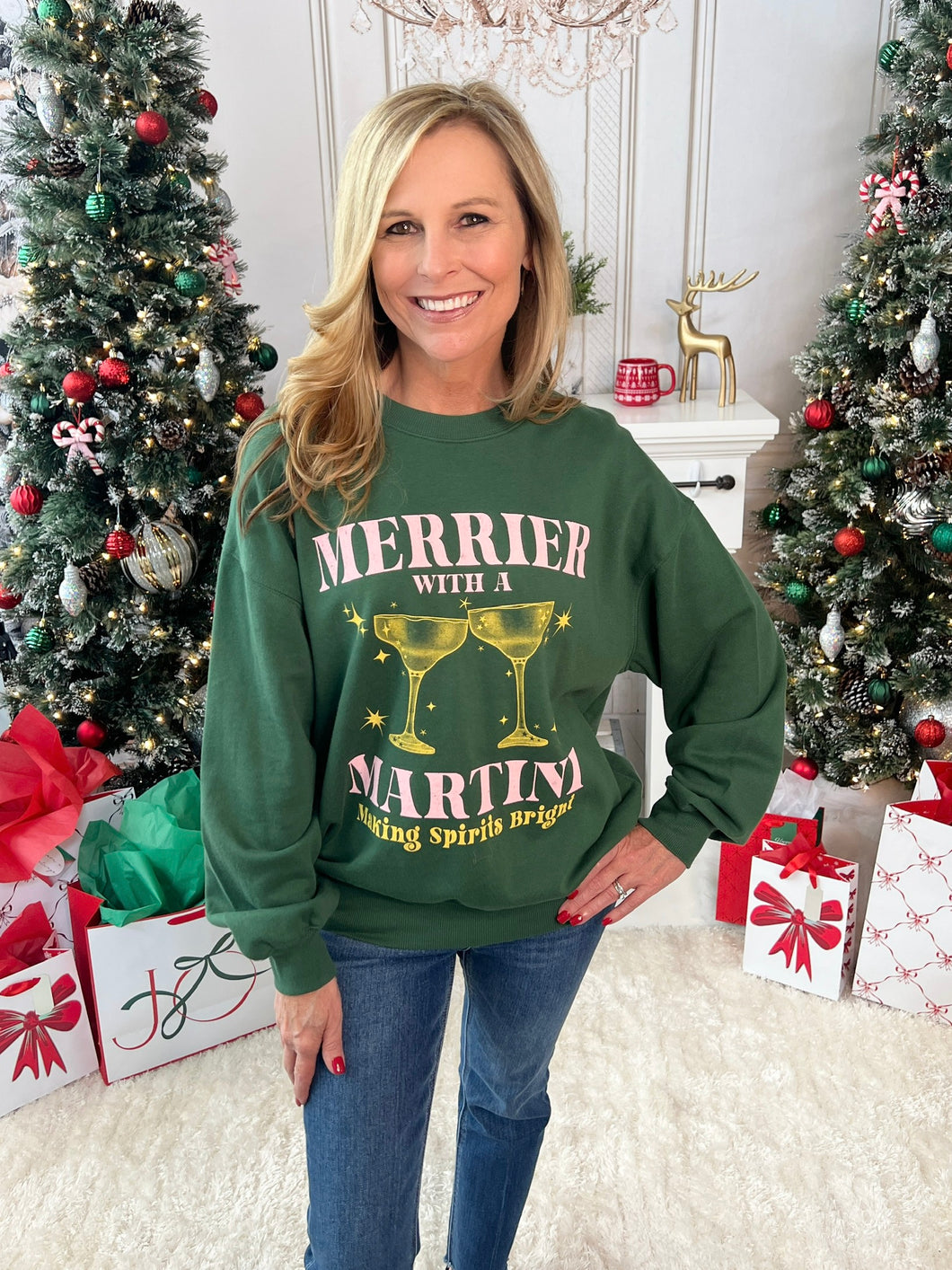 Merrier With A Martini Sweatshirt
