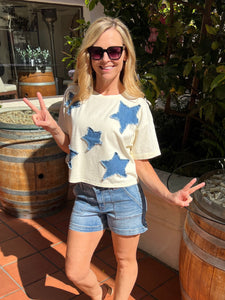 Star Patch Cropped Tee