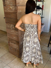 Demask Strapless Dress
