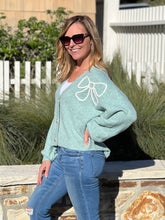 Bow Beauty Cardigan - Green