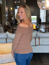 Ribbed Wonder Off Shoulder - Chestnut