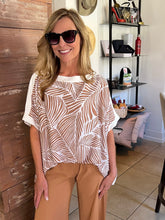 Alani Leaf Banded Boatneck - Camel