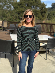 Malachite Stripe Top