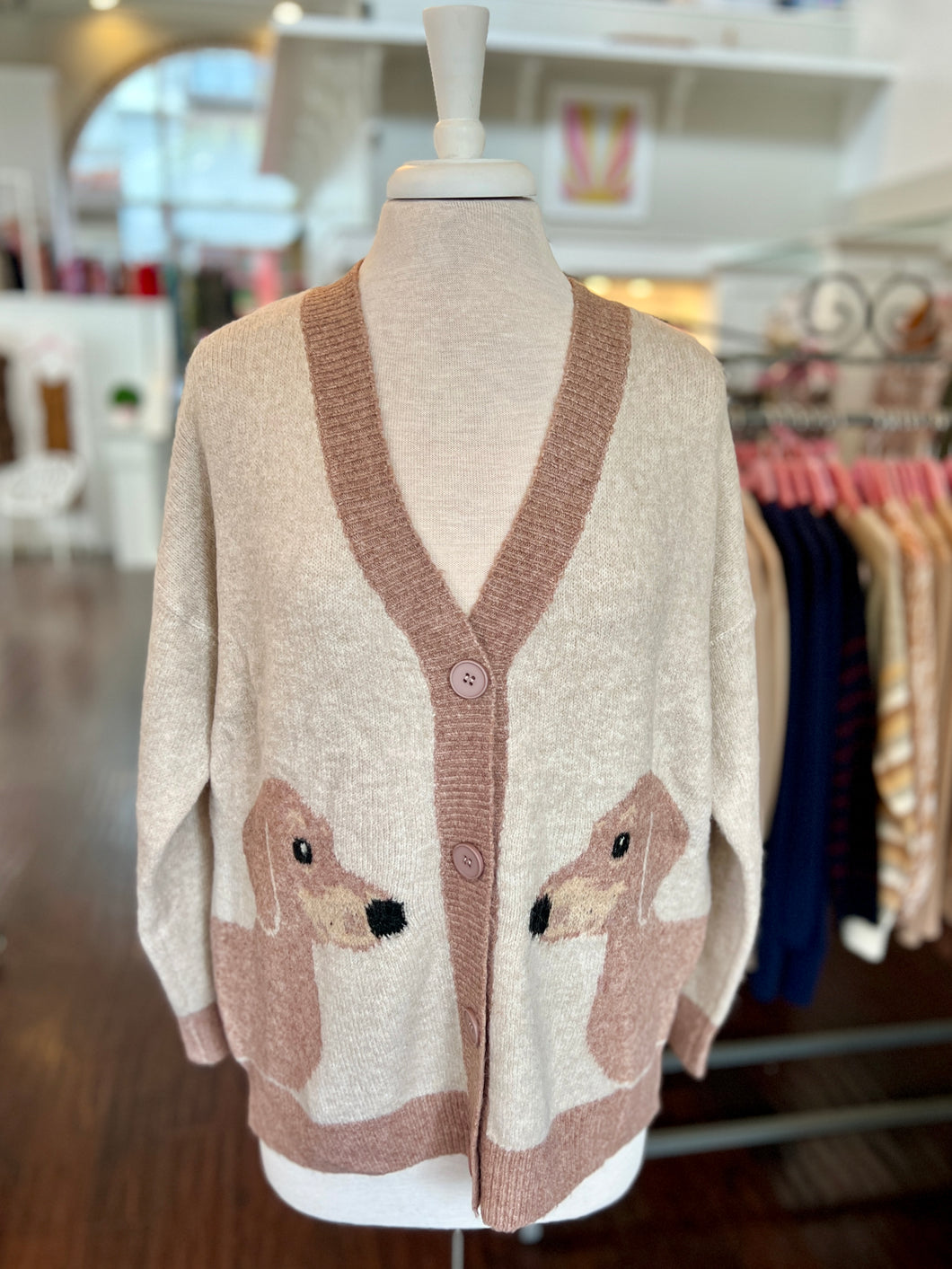 Hot Dog Cardigan Sweater