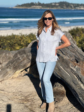 Blue Waters Button Top