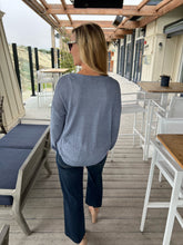 Drop Shoulder Roundneck Sweater - Blue