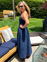 Corset Denim Midi Dress