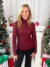 Magnificent Mesh Top - Burgundy