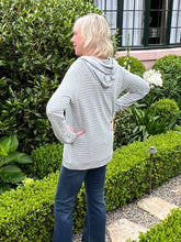 Grey Days Stripe Tunic Hoodie