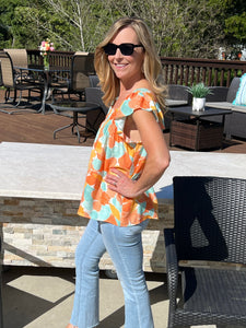 Peachy Keen Floral Top