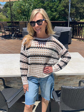 Boho Stripe Net Sweater - Stripe