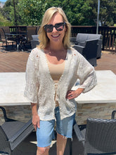 Boho Tie Front Embroidered Kimono