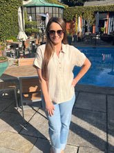 So Fine Short Sleeve Top - Oatmeal