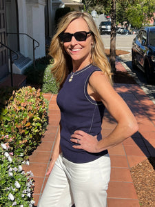 All In Navy Tank