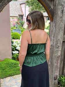 Envy Satin Top - Green