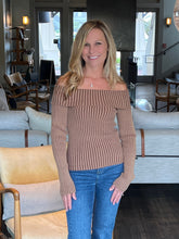 Ribbed Wonder Off Shoulder - Chestnut