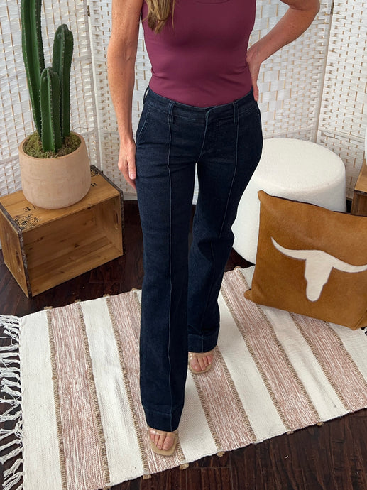 Trouser Bootcut w/Pintucks