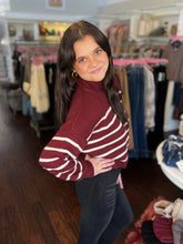 Easy Lover Stripe Sweater - Oxblood