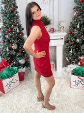 Pure Fire Sleeveless Sweater Dress - Red