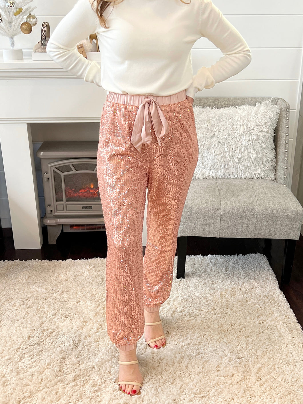 Party All Night Joggers - Rose