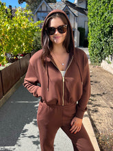 Pure Heaven Zip Hoodie - Chocolate