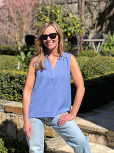 Classic Kid Sleeveless Top - Blue