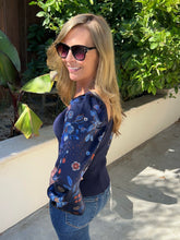 Mixed Media Print Sleeve Top