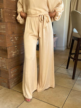 Poly Silk Tie Waist Wide Pant - Champs