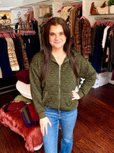 Quilted Comfort Zip Jacket - Dark Olive