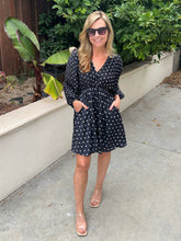 Polka Dot Dolman Dress - Black