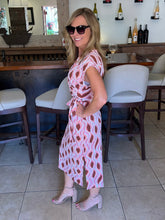 Mauve Maven Abstract Print Dress