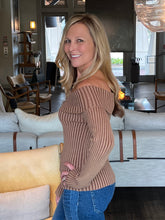 Ribbed Wonder Off Shoulder - Chestnut