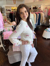 Bow Babe Sweater - Ivory/Pink
