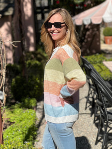 Rainbow Cardi Stripe Sweater