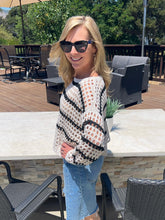 Boho Stripe Net Sweater - Stripe