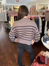 Easy Lover Stripe Sweater - Charcoal