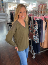 All I Want V-Neck Top - Olive