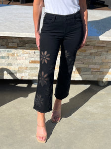 Hananah Crop Daisy Jean - Black