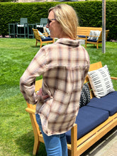 Plaid Essential Button Top