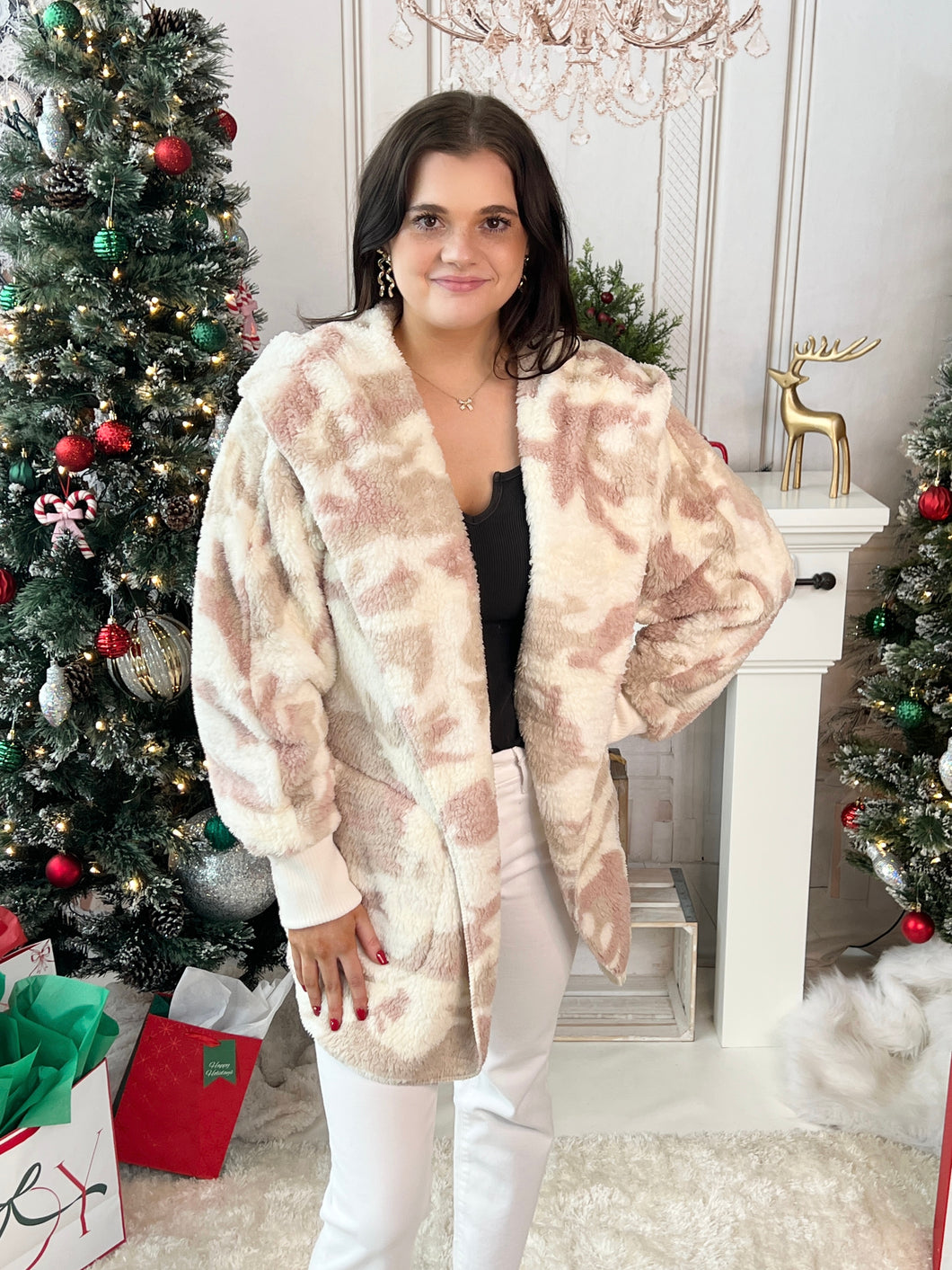 Incognito Camo Cozy Jacket - Blush Mix