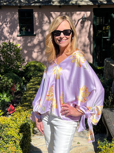 Subtle Statement Blouse - Lavender
