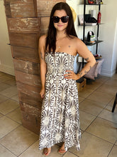 Demask Strapless Dress