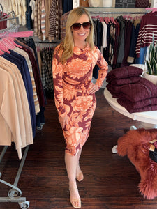 Falling Fast Floral Midi