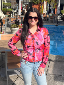 Sheer Vibrance Floral Top