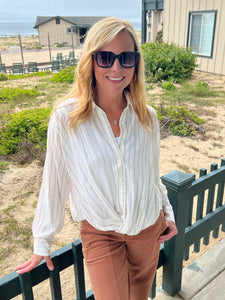 Twist About Stripe Top