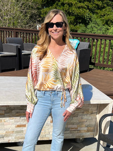 Desert Palm Print Blouse
