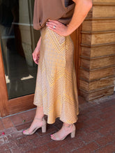 Satin Print Bias Midi Skirt