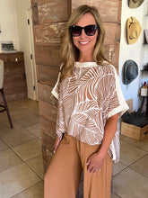 Alani Leaf Banded Boatneck - Camel