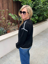Piping Hot Crew Sweater - Black