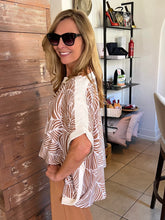 Alani Leaf Banded Boatneck - Camel